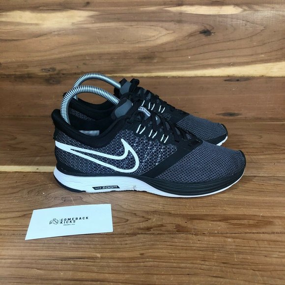 Nike Shoes - Nike Zoom Strike AJ0188-001 Womens Gray Black Lace Up Running Shoes Size 6.5
